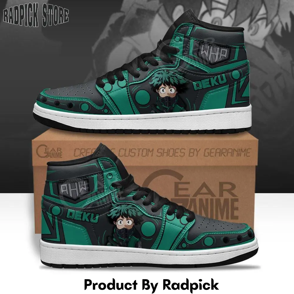Izuku midoriya musketeer deku air jordan high top sneakers anime  rp0252771
